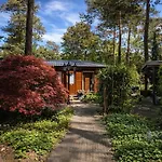 StayatSas Pippa grote omheinde tuin, gebruik van zwembad, stijlvol ingericht, middenin het bos met veel privacy, restaurant op park Doornspijk